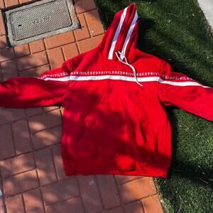 Red & White Bleecker & Mercer Hoodie Hoodie Men's 3XL